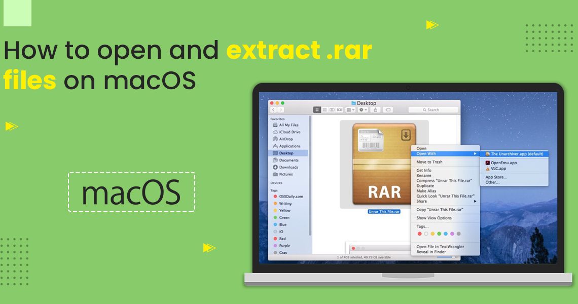 What preinstalled app on mac extracts rar files free